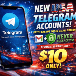 Login gmail added USA Telegram account