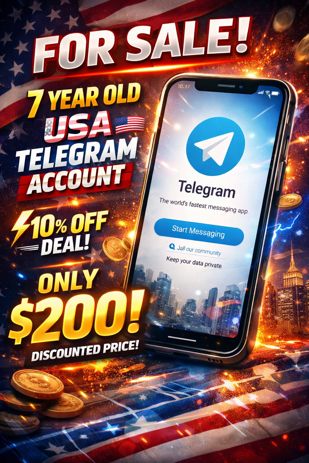 Telegram 7+ Year old account